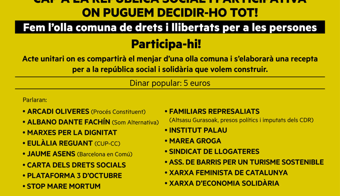 11 de Setembre, fem l’olla comuna 11 de Setembre, fem l’olla comuna