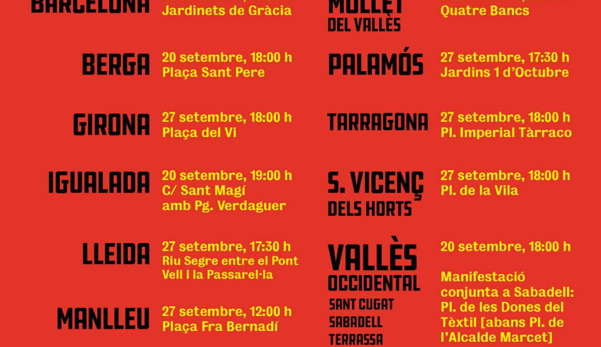 Al carrer, rebels! Vaga contra la crisi climàtica, divendres 27 de setembre del 2019